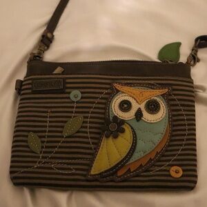 Chala Striped Owl A Mini Crossbody Bag
